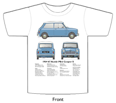 Austin Mini Cooper S 1964-67 T-shirt Front